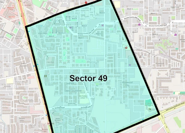 Elan at Sector 49,
 Location Map plan